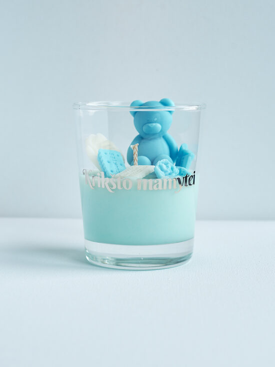 Dovana krikšto mamytei | Rankų darbo žvakė su pasirinktu aromatu